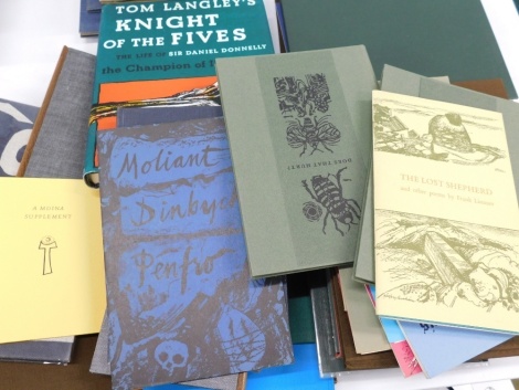 Leicestershire private presses.- Rigby Graham.- Standing (Juliet) Exordium 1983; Stevenson (Robert Louis) The Treasure Of Franchard, Rodale Press, 1954; .-An Autumn Anthology, Coalville, 1964; and c.20 others, Leicestershire private press.