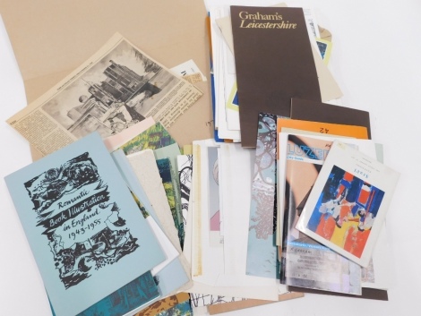 Rigby Graham.- a small quantity of ephemera consisting of Goldmark Gallery material and articles on Rigby Graham, circa 1950-1980s.