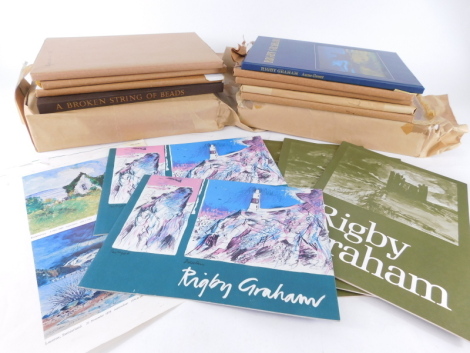 A quantity of book illustration plates, and ephemera relating to Rigby Graham. (a quantity)