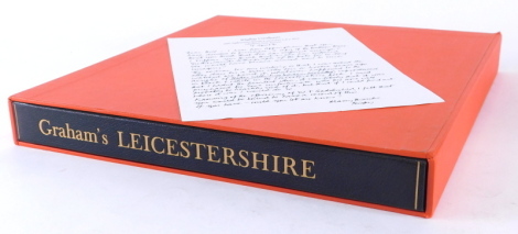 Graham (Rigby) LEICESTERSHIRE out of sequence publisher's copy signed by the artist for the use of the publisher and gallery, including letter to publisher dated 4th April 1991, morocco-backed boards, slip case, folio, Gadsby Gallery, Leicester, 1980, con