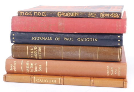 WORKS ON PAUL GAUGUIN, including Journals published by Heinemann Ltd, Exhibition 1955, letters, etc. some with leather spines, 6vo