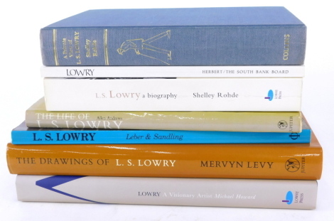 WORKS ON L.S. LOWRY, various editions, 7vo