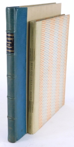 Brown (Lillian) and Wilonski (RH), SICKERT, published by Faber & Faber Ltd, cream cloth and leather spine, and FROM SICKERT TO 1948, 2vo