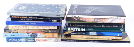 ART REFERENCE, various including works on Schiele, Kirchner, Epstein, Fuseli, etc. (1 box)