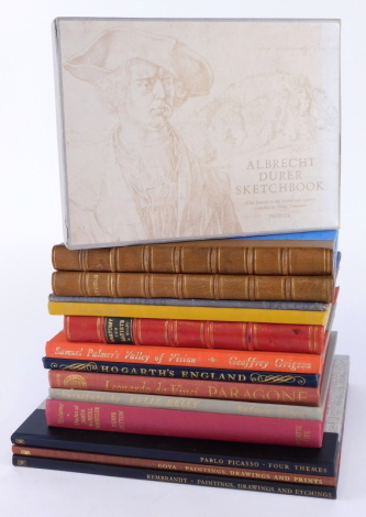 ART REFERENCE, various including bound copies of STUDIO MAGAZINE, works on Whistler, Picasso, Rembrandt, Goya, etc., 14vo