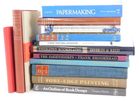 Various works on book design, book binding, fore-edge painting and book plates, etc., 16vo.