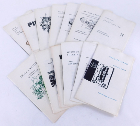 NEW BROOM PRIVATE PRESS PUBLICATIONS IN ASSOCIATION WITH TONI SAVAGE, a small collection of limited edition poetical works, all illustrated by Rigby Graham.