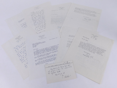 A collection of letters from Michael Ayrton to Rigby Graham, dating from 1966-1975, some handwritten. (18)