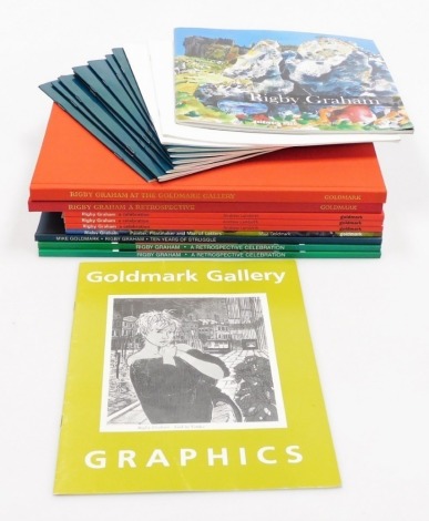 Rigby Graham GOLD MARK GALLERY CATALOGUES, including two hard bound volumes in red cloth, c1987 and 1991. (a quantity)