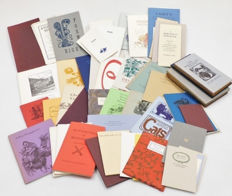 A collection of Private Press printed booklets, books and printed ephemera, including Fools and Naves by Wordsworth, Chinese Philosophy, Leach's and Hutton's Cats, The Revival by Edward Murch, and numerous others. (a quantity)