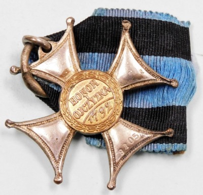 A World War II RAF medal group, named to Sgt. Albin Socha, Polish 300 Squadron, comprising the George VI Distinguished Flying Medal, no 780353, Polish War Order of Virtuti Militari, and Cross of Valour, together with a Royal Air Force fabric badge, frame - 4