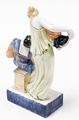 A Rye pottery figure group, of two lovers in classical dress, 24cm high. - 2