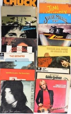 A group of LP records, to include Z Top Eliminator, The Beatles Rubber Soul, With The Beatles, Tom Petty and The Heartbreakers, Steve Miliband, Blondie Parallel Lines, etc. (a quantity)