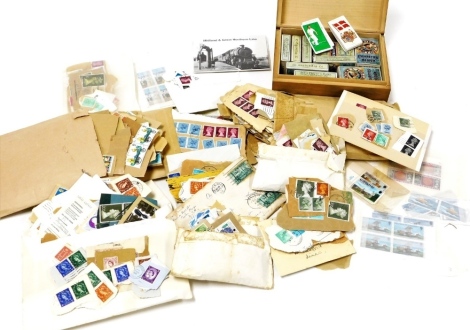 Various Players navy cut cigarette cards, many in cardboard cases, and a quantity of GB used stamps.