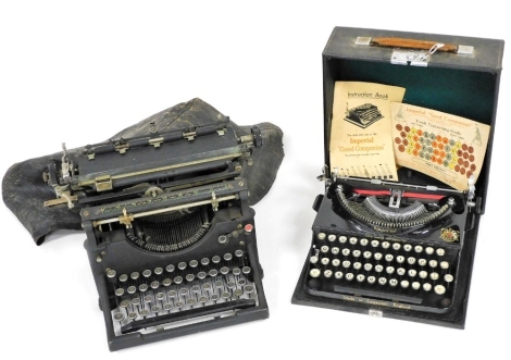 An Imperial The Good Companion typewriter, cased, and another, unnamed. (2)