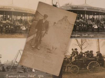 Bassingham Feast 1912 - three postcards and two others