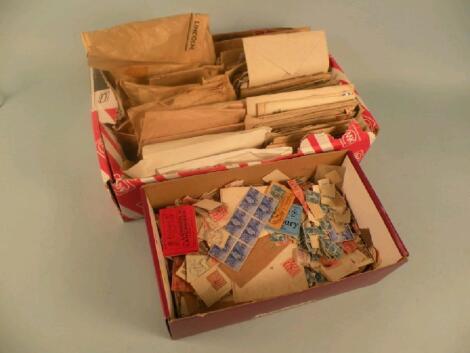 Two albums of used and some uncirculated postage stamps to include 1948 Olympic Games etc