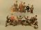 Fifteen pottery figures of clowns to include some with musical instruments etc