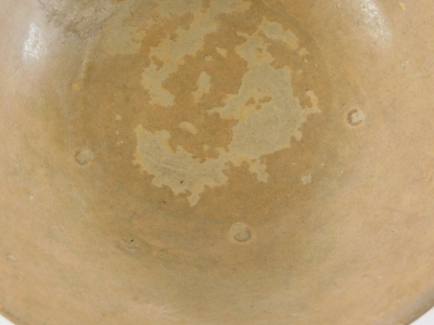 An archaic Chinese bowl, with everted rim and having glazed upper part and centre, 17cm diameter, boxed. - 3