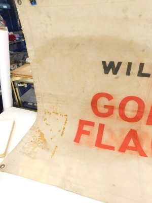 A Wills's Gold Flake advertising banner, 120cm high, 154cm wide. - 2