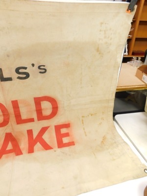 A Wills's Gold Flake advertising banner, 120cm high, 154cm wide. - 3