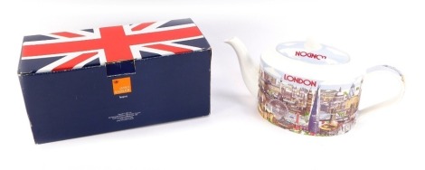 A James Sadler Highlights of London commemorative teapot, boxed.