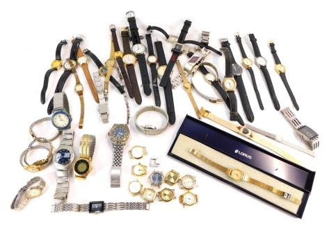 A group of costume jewellery watches, to include Citroen, Sekonda, Prada and others. (1 box)