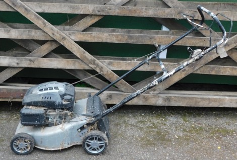 A Mountfield Molemaster 46PD petrol mower.