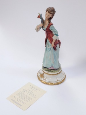 A Capodimonte figure of Josephine, with certificate and purchase receipt from 1981, 33cm high. - 3