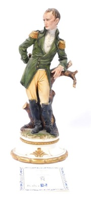 A Capodimonte figure of Napoleon, by Tosca, with certificate of authenticity and purchase receipt from 1981, 35cm high.