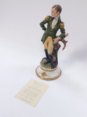 A Capodimonte figure of Napoleon, by Tosca, with certificate of authenticity and purchase receipt from 1981, 35cm high. - 3