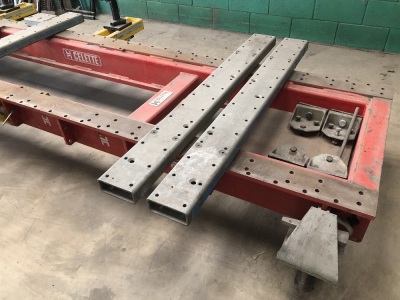 A Celette body jig, with beams and towers and a Calman dozer. - 4