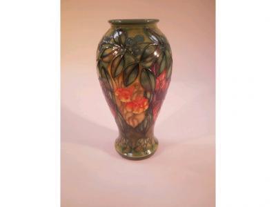 A Moorcroft ovoid vase decorated with 'Rain Forest' design