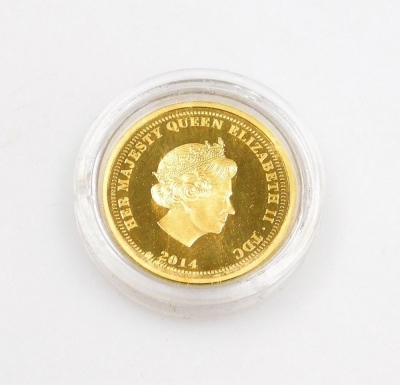 An Elizabeth II full gold sovereign, to commemorate the birth of Prince George in 2014, in fitted box with certificate and outer box. - 3