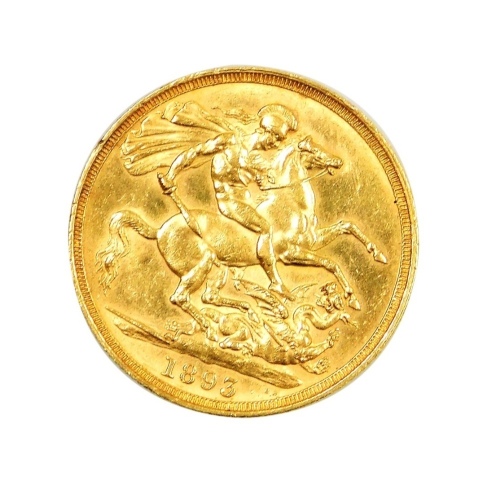 A Queen Victoria gold double sovereign, dated 1895, 16g.