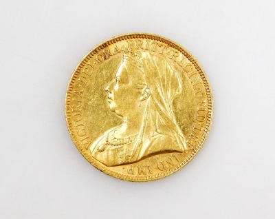 A Queen Victoria gold double sovereign, dated 1895, 16g. - 2