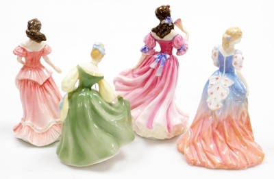 Four Royal Doulton porcelain figures, comprising Amy HN3854, Fair Lady HN2193, Lauren HN3975 and Pamela HN3756. - 2