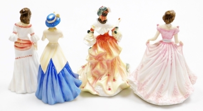 Four Royal Doulton porcelain figures, comprising Lauren HN3872, Hannah HN4407, Rose HN3709, and Hope HN4097. - 2