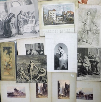 Various 19thC and other engravings, to include Courtyard Of Jupiter, 51cm x 39cm, engravings to Thomas Morgan Bart, 36cm x 23cm, etc. (a quantity) - 3