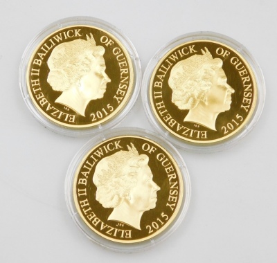 A Winston Churchill gold plated six coin set, with certificate and original packaging. - 3