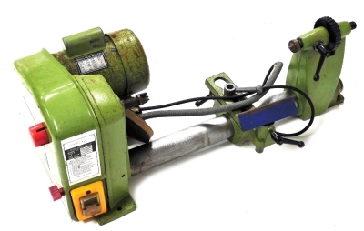 A Woodwise five speed electric wood lathe, model number WL-12037, serial number 0003718.