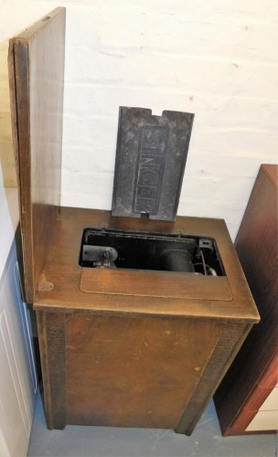 A Singer sewing machine table.