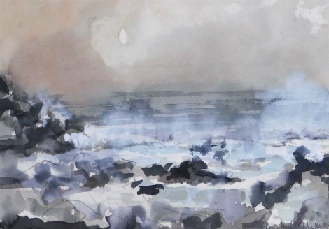 Charles Roberts (20thC). Seascape, watercolour, signed, dated '89, 26cm x 38cm.