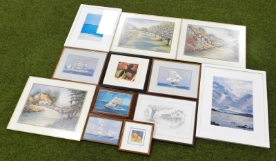 Various framed pictures and prints.