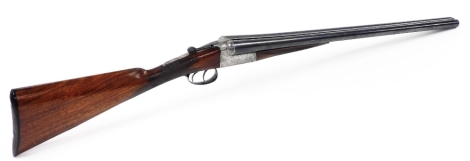 A Wallis Bros. of Lincoln double barrel 12 bore side by side shotgun, serial number 73392. NB. A current valid Shotgun Certificate will be required to view and bid for this lot. For Sale by TENDER - Final bids to be submitted by 12 noon Wednesday 1st Ju