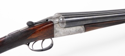 A Wallis Bros. of Lincoln double barrel 12 bore side by side shotgun, serial number 73392. NB. A current valid Shotgun Certificate will be required to view and bid for this lot. For Sale by TENDER - Final bids to be submitted by 12 noon Wednesday 1st Ju - 2