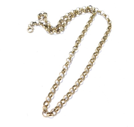 A 9ct gold curb link chain, 17.2g, 52cm long.