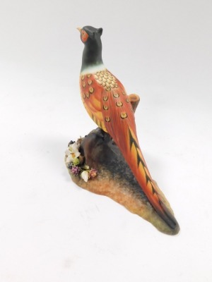 A Royal Crown Derby matt pheasant, 17cm high, boxed. - 4