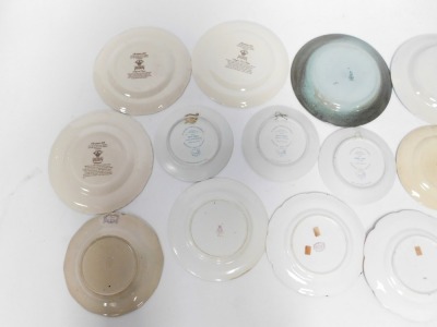 A group of plates, to include a pair of Coalport 19thC cabinet plates, each with gilt highlighted border, other 19thC plates, blue and white collectors plates, set of three Goebel Bird collectors plates, Royal Doulton cabinet plates, etc. (a quantity) - 3