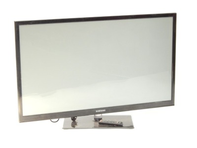 A Samsung 49" flat screen television, with remote.